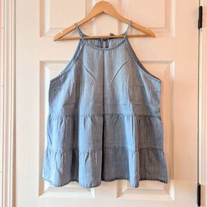 Falls Creek Light Blue Denim Tank Top